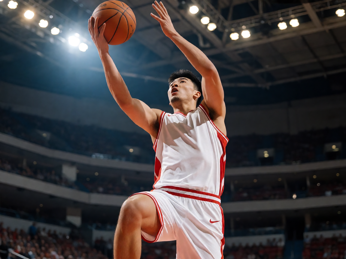 NBA季后赛比赛中球员上篮的瞬间